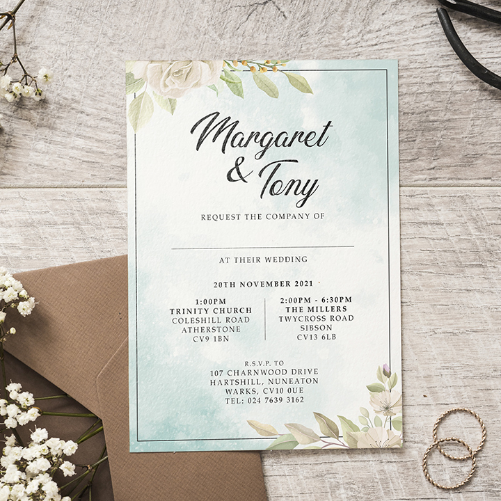 Margaret and Tony Wedding Invitation