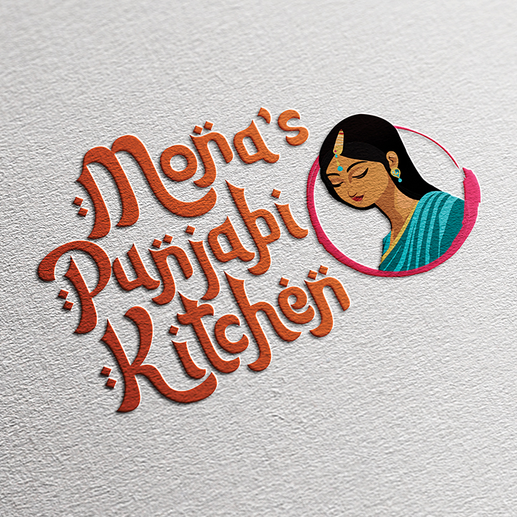 Mona's Punjabi Kitchen Logo Design